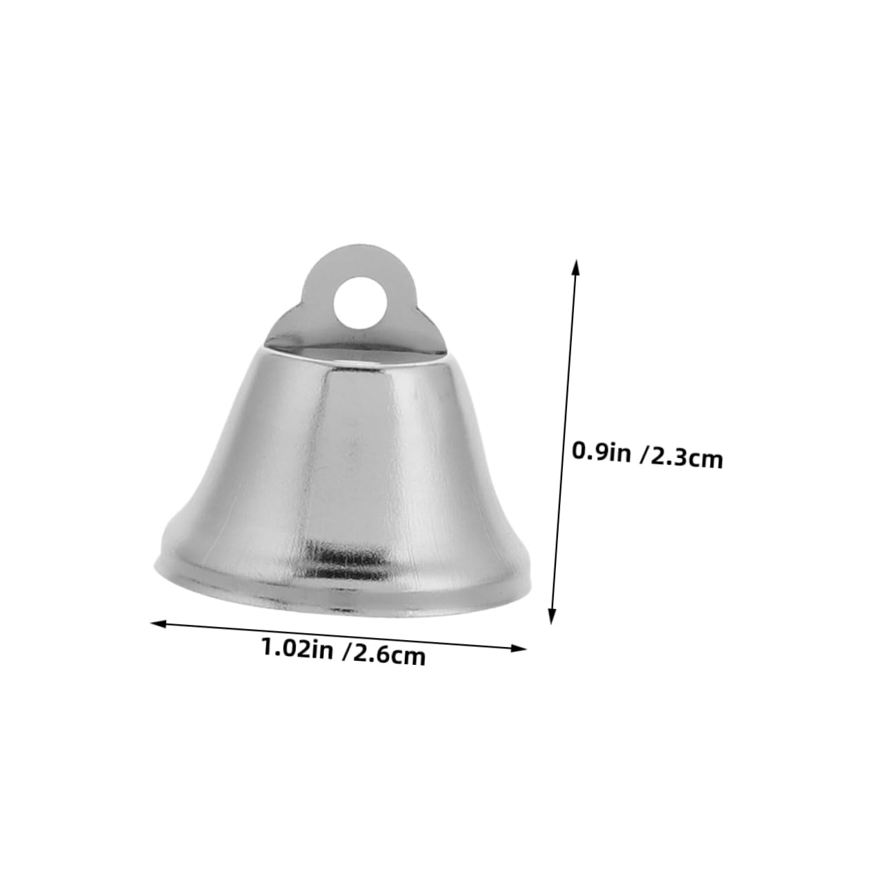 FOYTOKI 30pcs Bells Charms Bells for Crafting Jingle Bells for Crafts Christmas Bell Silver Iron
