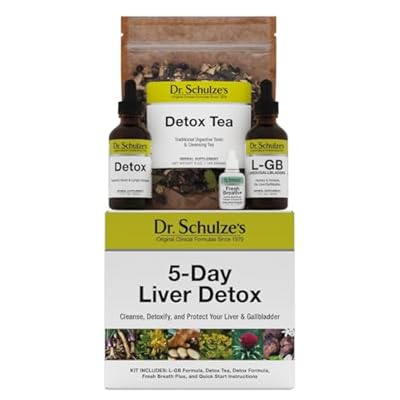 Dr. Schulzes 5-Day Liver Detox - 5-Day Liver Cleanse Kit - Supports Healthy Digestion & Energy - Gallbladder Cleanse - Plant-Based Ingredients - Gluten-Free & Vegan