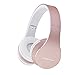 Produktbild PowerLocus Bluetooth Kopfhörer Over Ear, Kabellose Kopfhörer, HiFi Stereo, Faltbare Kopfhörer mit Mikrofon, weiche Ohrpolster, Micro SD/TF, FM Radio für iPhone/Android/Tablet/Laptop (Rose Gold)