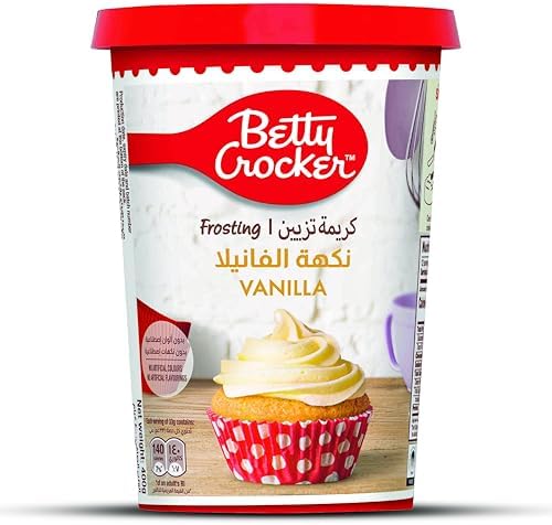 Betty Crocker Vanilla Frosting, 400g, Rich and Creamy Frosting to Top Over Cakes, Cupcakes and Cookies