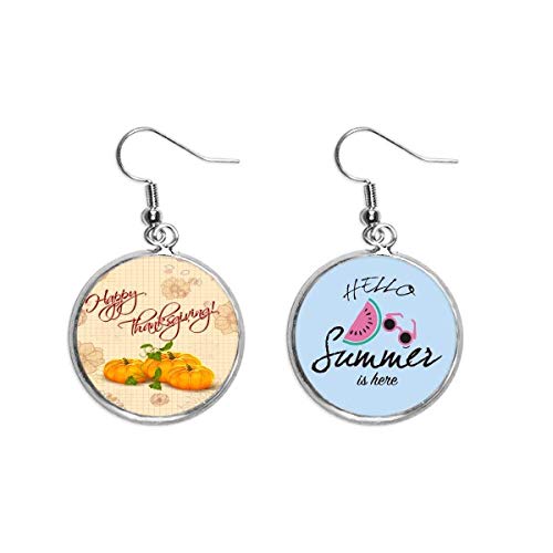 Pendientes de Acción de Gracias con calabaza un regalo original de verano