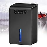 All-in-One Air Solution: Dehumidifier, Humidifier, and Air Purifier for 25㎡ Areas, Features 3.2 L Tank, Newly Upgraded Color LED Lights, Compact & Quiet Moisture Absorber Black