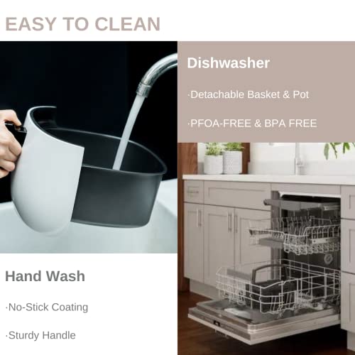 Senztronics 4.3 Quart Air Fryer, Electric Hot Air Fryers Oilless Cooker With Digital Lcd Touch Screen, Nonstick Basket, 1400W, Ul Listed (White) #TOP4