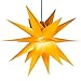 Produktbild Weihnachtsstern 1 LED warm weiß - Farbe GELB - 3D Lichter-Stern Dekostern 55 cm Fensterdeko PVC Dekostern Weihnachtsdeko Batterie Timer Xmas