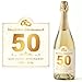 COMOOKA 2 Stücke Goldene Hochzeit Etiketten Flaschenetiketten Goldene Hochzeit Geschenke 50 Jubiläum Geschenk Herzlichen Glückwunsch Flaschen Aufkleber(Gold)