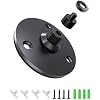 Metal Gooseneck Microphone Flange Mount with Pad for Church, Podium, Studio, Podcasts, Lectures, Broadcasts, Gaming and Streaming, Mic Flange Mount with Standard 5/8'' Female Threads