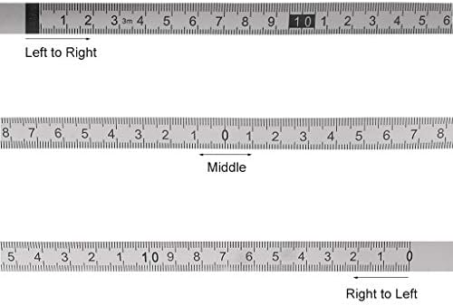 Buwei Stainless Steel Miter Track Tape Measure Self Adhesive Metric Scale Ruler 1M-3M For T-track Router Table Saw Woodworking Tool