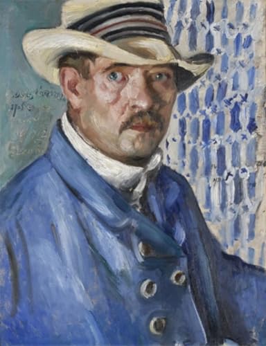 Peinture Toile Autoportrait au chapeau Panama Lovis Corinth 60x90cm