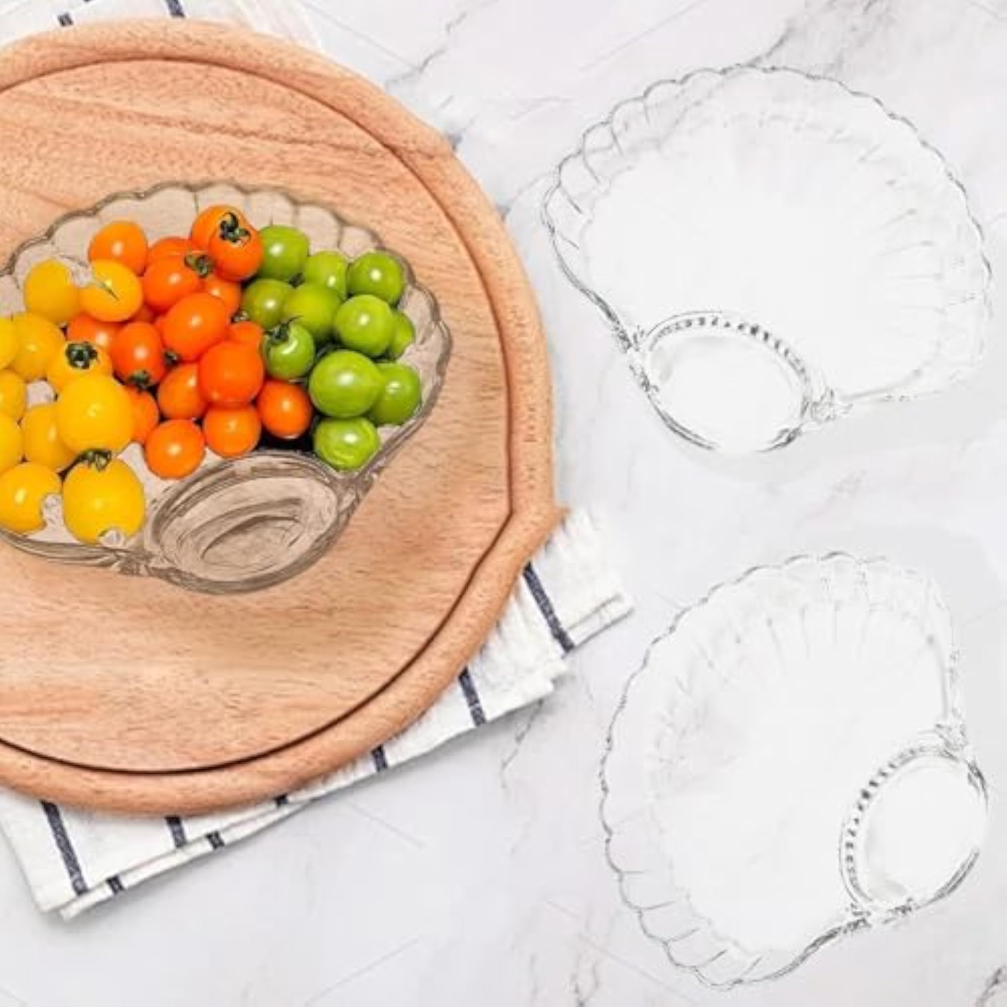 Dumpling Plate with Dipping Saucer Flatware Set