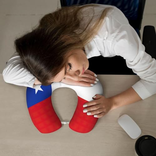 Almohada de espuma viscoelástica tipo U negra cómoda miniatura 7