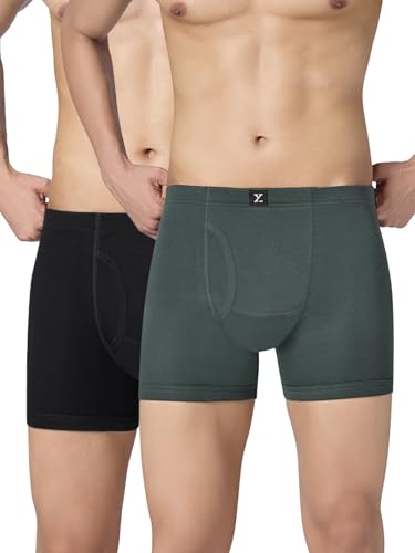 Image of XYXX Nova Cotton Boxer Brief for Men |Regular Fit with intellifresh No-Marks Waistband | Inner Elastic | Solid Underwear for Men