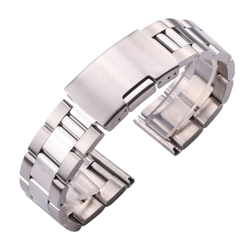 Bracelet montre acier inoxydable rechange maillons massifs extrémité droite 22mm