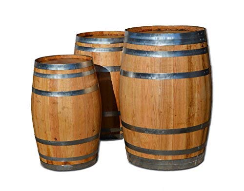 Tonneau en châtaignier de 100 litres Nouveau - huilé (fermé/Table)