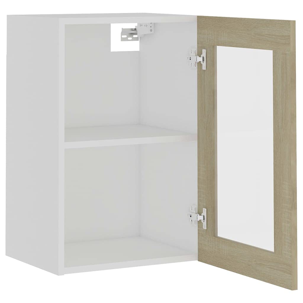 vidaXL Vitrine Suspendue Lyon Chêne Sonoma 40 x 31 x 60 cm Bois d'ingénierie