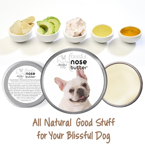 Image of The Blissful Dog Cream French Bulldog Nose Butter, Versatile Dog Nose Balm for Dry Nose, Handcrafted Nose Moisturizer, Easy-to-Apply Dog Essentials, Unscented, 2 oz.
