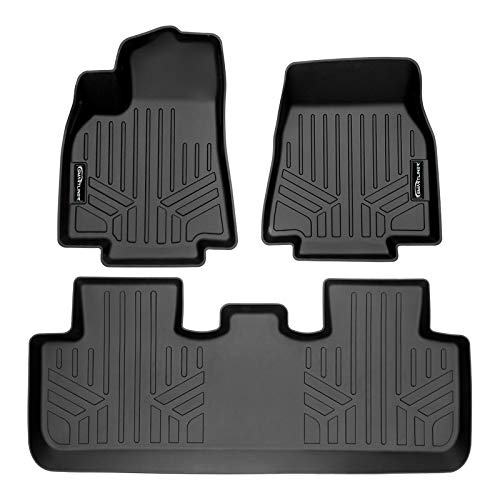Crazy Clearance SMARTLINER All Weather Custom Fit Black 2 Rows Floor Mat Liner Set Compatible with 2020-2022 Tesla Model Y
