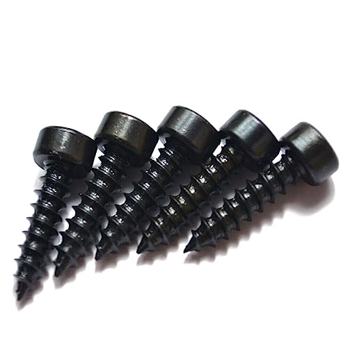 Tornillos autorroscantes negros hexagonales 100pcs M2.6 x 16mm miniatura 4