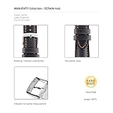 Morellato Derain A01X4434B09 Unisex bransoletka z prawdziwej skóry cielęcej, czarny, 22mm, pasek