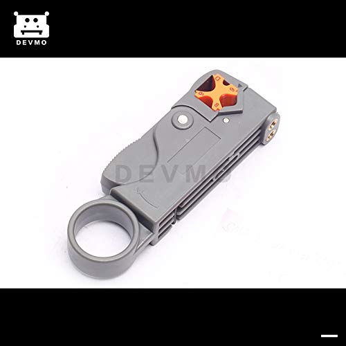 DEVMO Cable Stripper Coaxial Wire Coax Stripping Tool RG6 RG8 RG58 RG59 Universal
