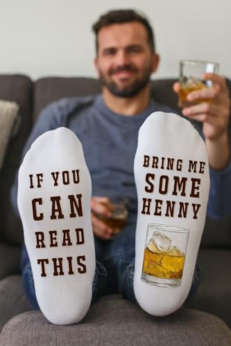 Hennessy Socks For Men and Women Whiskey Cocktail Drink, Whisky Socks Men Funny Gifts Mens, Novelty Whiskey Gifts for Drink Lovers, Stocking Stuffers2