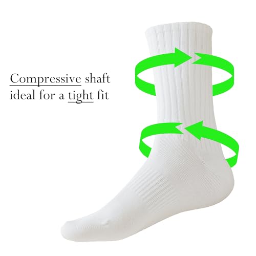 Men’s Women’s Socks Thin Crew Socks Size US 6-11 White Grey (6 Pairs)2