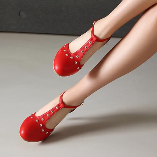 Image of ForeMode Fashion Women T-Strap High Heels Bow Platform Round Toe Pumps Leather Summer Sweet Shoes