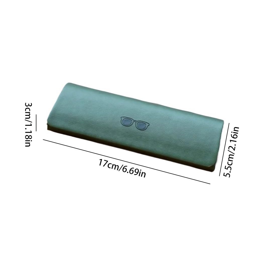 Étui À Lunettes Étui À Lunettes De Soleil Rétro Portable Fait Main Aimanté for Myopie Organiseur De Lunettes(A)