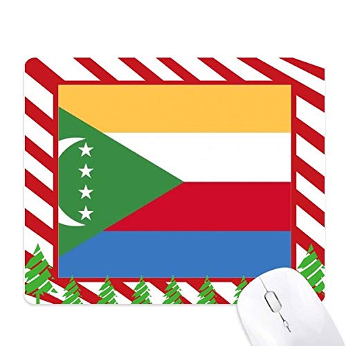 Tapis de souris drapeau national comores afrique canne de noël design