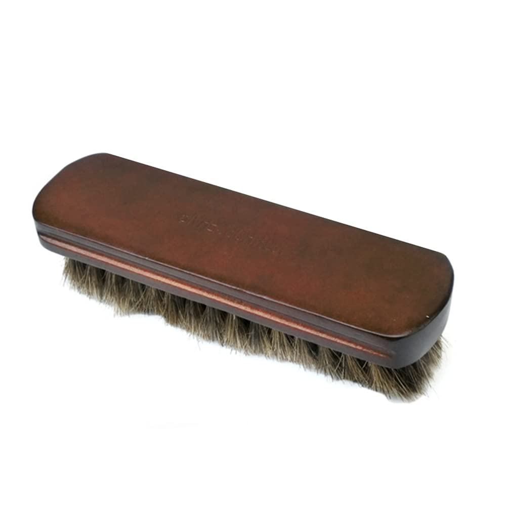 QUNINE Cepillo de Limpieza, Cepillo para Zapatos de Crin, cepillos de Brillo, Herramienta de raspado con cerdas de Pelo de Caballo para Botas, Zapatos, Otros cepillos para el Cuidado del Cuero