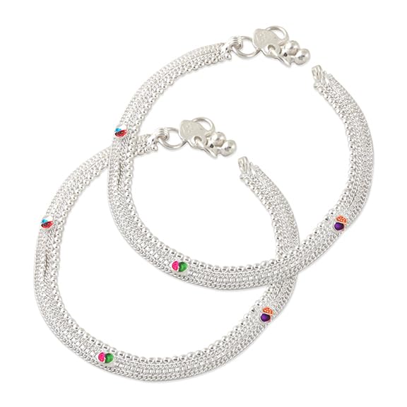 Heer Collection Traditional Jewellery For All Occassions Anklets Payal Pair for Women/Girls Alloy Anklet - Bzr_104 Payal V N Bombay (1-Pair)-image-44