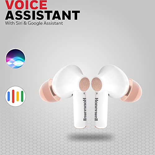 Image of Honeywell Moxie V1000 Truly Wireless Earbuds, Bluetooth V5.0, 2 hrs uninterrupted Music with 10 mins of Charge, Dynamic 10mm*2 Drivers, 200mAh Battery, IPX4 Water Resistance, Voice Assistant Enabled