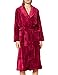Marque Amazon - Iris & Lilly Long Plush Dressing Gown Femme, rouge (rouge), XS, Label: XS