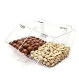 FixtureDisplays® Plaxiglass Candy Bin Acrylic Candy Dispenser Clear Transparent Treats Display 100868