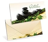 Premium Gutscheinkarten (10 Stück) für Wellness, Massage, Salzgrotte - verschließbare Faltkarte in DIN lang