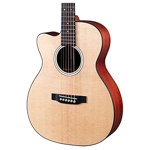Martin 000CJr-10EL Junior Series Left-Handed Acoustic-Electric Guitar, Natural w/Gig Bag