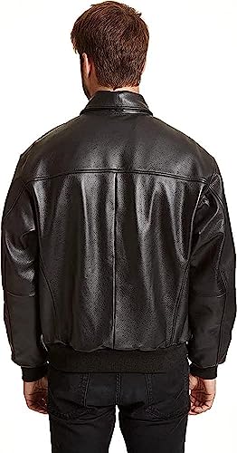 Image of Men's Big and Tall Leather Flight Jacket