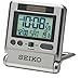 Price comparison product image Seiko QHL066 Digital Battery Operated Travel Alarm Clock, Silver
