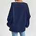 Womens Oversized Sweatshirts Off The Shoulder Long Sleeve Sweatshirt Casual Fashion Loose Drawstring Pullover Tops Navy Blue