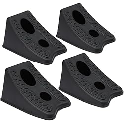TONDA Wheel Chocks, Heavy Duty Wheel Wedge for Car, Travel Trailer, 4 Pack | SPACE-SAVING DESIGN, ANTI-SLIP SURFACE, TRIANGULAR DESIGN, HEAVY-DUTY