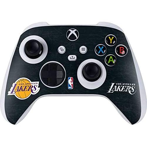 Skinit Decal Gaming Skin Compatible with Xbox Series S Controller - Officially Licensed NBA Los Angeles Lakers Black Primary Logo Design