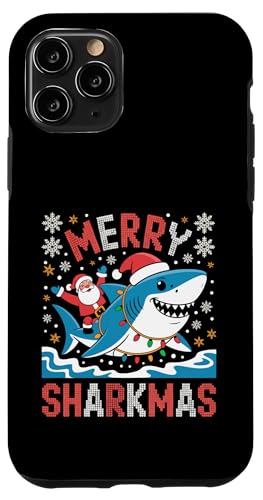 Merry Sharkmas AO[Z[^[ T^ CfBO V[N Cgt X}zP[X iPhone 11 Pro p
