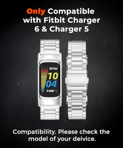 Correa de titanio compatible con Fitbit Charger 6/5 miniatura 3