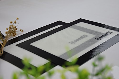 Homankit Set of 2 Silicone Baking Mat, Baking Tray...