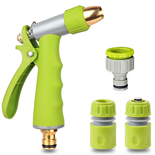 Y iran - Juego de riego para el jardín, set de pulverización para manguera de 1/2 pulgadas, incluye 1 conector de grifo, 1 boquilla pulverizadora, 2 conectores Quick Connector, 1 juego de arandelas Cover