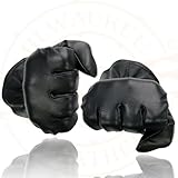 Milwaukee Leather SH734 Men's Black Thermal Lined Leather Motorcycle Gloves w/Cinch Wrist Closure - Large - Image 6