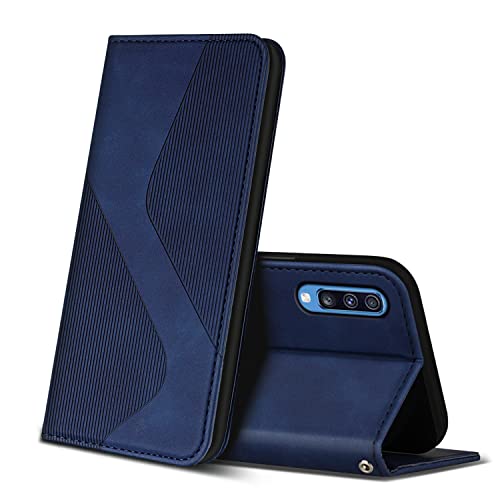 ZONNAVI Hülle für Samsung Galaxy A70, PU Leder Handyhülle mit Kartenfächer & Standfunktion, Lederhülle Flip Wallet Hülle Schutzhülle für Samsung Galaxy A70 (Blau)