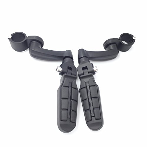 SMT-Black Adjustable Highway Peg Mounting Kit with Footpeg Foot rest Compatible With Harley Sportster 883 1200 Street Bob Softail CVO Equipped 1-1/4 inch (1.25") Front Engine Guard [B01AVH0RKO] - Thumbnail 6