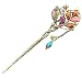 FOONEE Women Girls Retro Peacock Tassels Alloy Hair Pin Hair Stick,Colorful