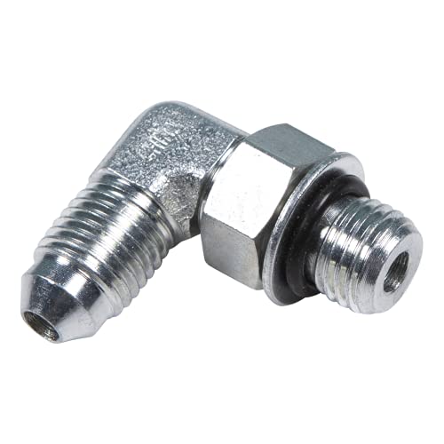 Lippert Components 113128 1/4" Hydraulic Fitting - 90° Elbow (6801-04-04), Silver #TOP19