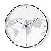 Produktbild Wanduhren Wanduhr Nicht Ticken Batteriebetrieben Analog European Center Map Dekorative Wohnzimmer Stille Schlafzimmer Quarzuhren Uhren (Color : B)